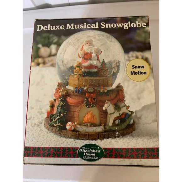 The Cherished Home‎ collection Santa List Deluxe Musical Snowglobe w/Snow Motion - Picture 6 of 8